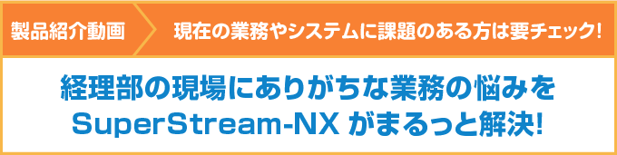 経理部の現場にありがちな業務の悩みをSuperStream-NX がまるっと解決！