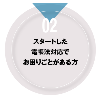 02 スタートした電帳法対応でお困りごとがある方