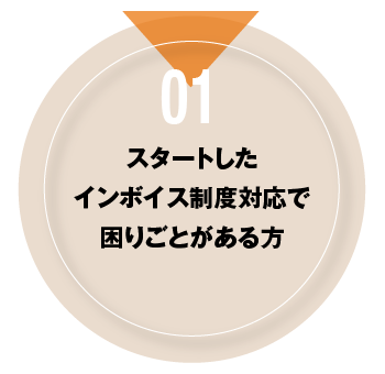 01 スタートしたインボイス制度対応で困りごとがある方