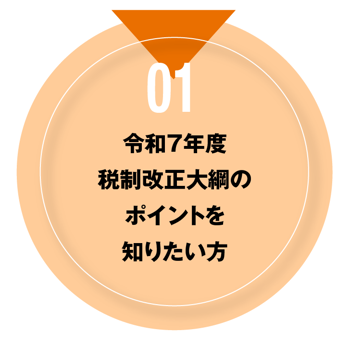 01 令和7年度税制改正大綱のポイントを知りたい方