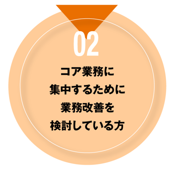 02 コア業務に集中するために業務改善を検討している方