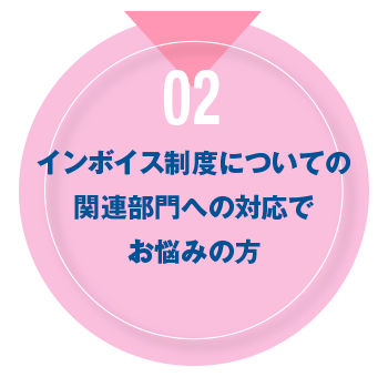 02 インボイス制度についての関連部門への対応でお悩みの方