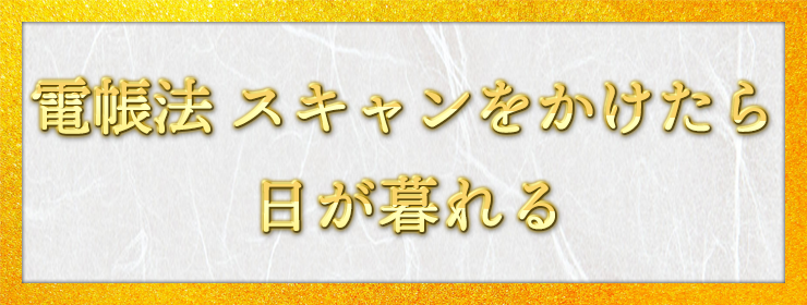 電帳法　スキャンをかけたら　日が暮れる / こうしまる様（埼玉県　26歳）