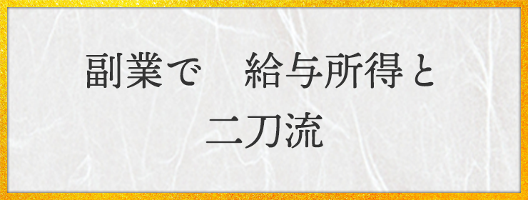 副業で　給与所得と　二刀流 / さうざー様（広島県　26歳）